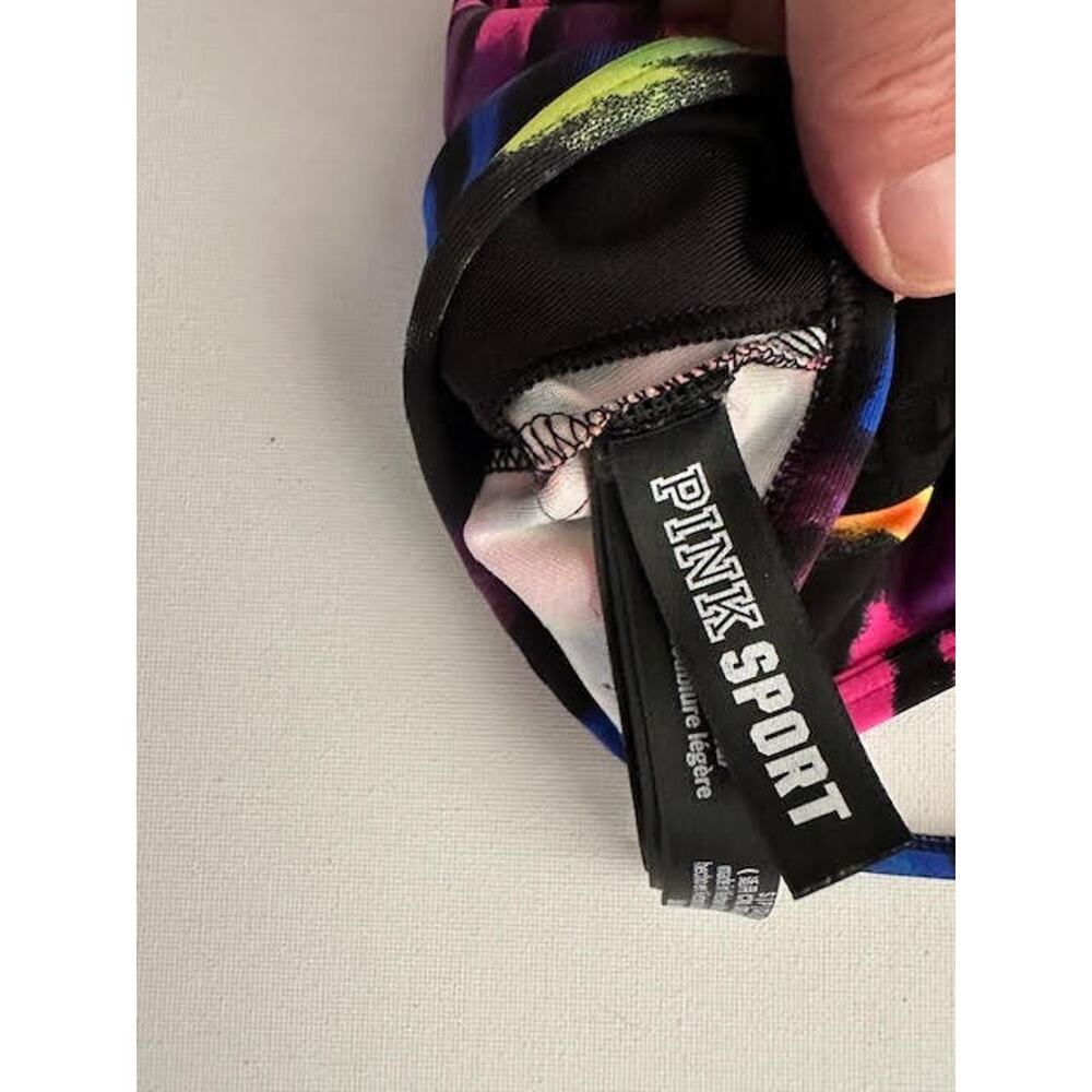 Lot of 2 PINK Victoria's Secret Sports Bras Small Tie Dye Blue Strappy - Picture 9 of 9